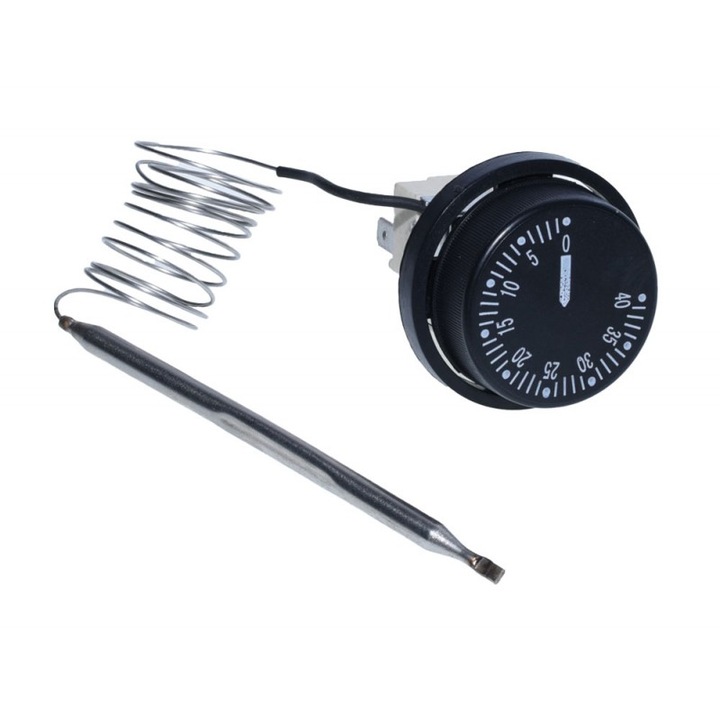 Termostat Reglabil pentru Cuptor 2P din Inox - Interval Temperatura 0 - 40˚C, Control Precise pentru Gatit