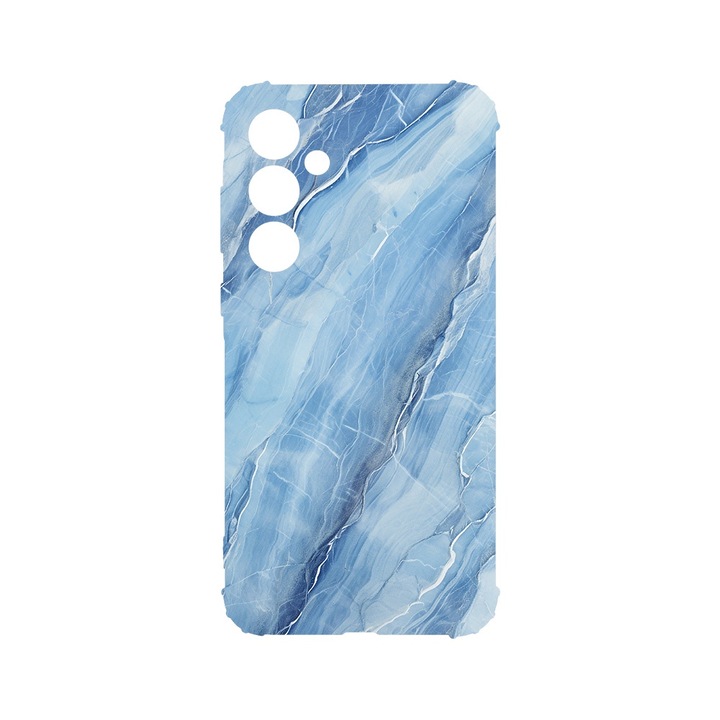 BestCase® Husa Anti Shock 1.5MM, Compatibila Cu Samsung Galaxy A55 5G, Blue Marble, Air Cushion Technology, AS 1255