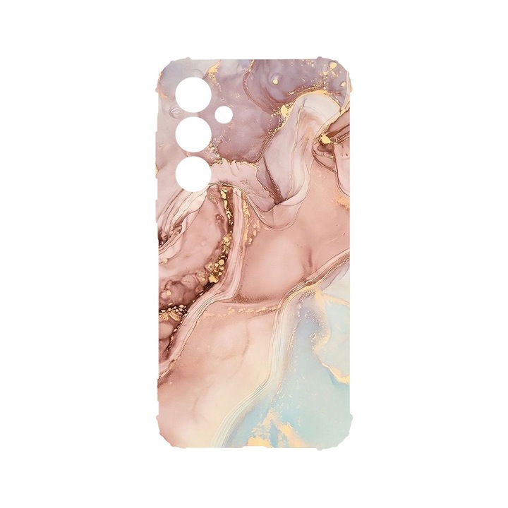BestCase® Husa Anti Shock 1.5MM, Compatibila Cu Samsung Galaxy A55 5G, Rose Marble, Air Cushion Technology, AS 1253