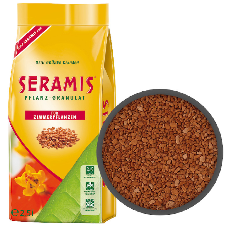 Substrat special granulat Seramis, din granule ceramice expandate de argila rosie pentru plante de interior la sac de 7.5l, pentru Anthurium, Crassula, Pothos, Ficus, Areca, Dracaena, Diffenbachia s.a sau pentru cultura hidroponica
