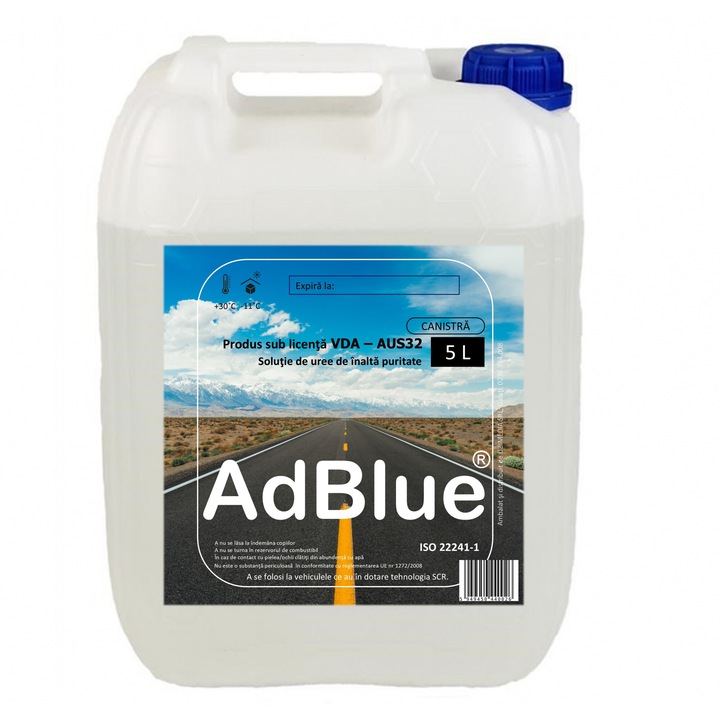 AdBlue Multimarca 5L, avizat RAR, VDA, ISO 22241-1