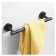 Suport de prosop Starke, inox SUS304, negru, 60 cm lungime x 6 cm latime