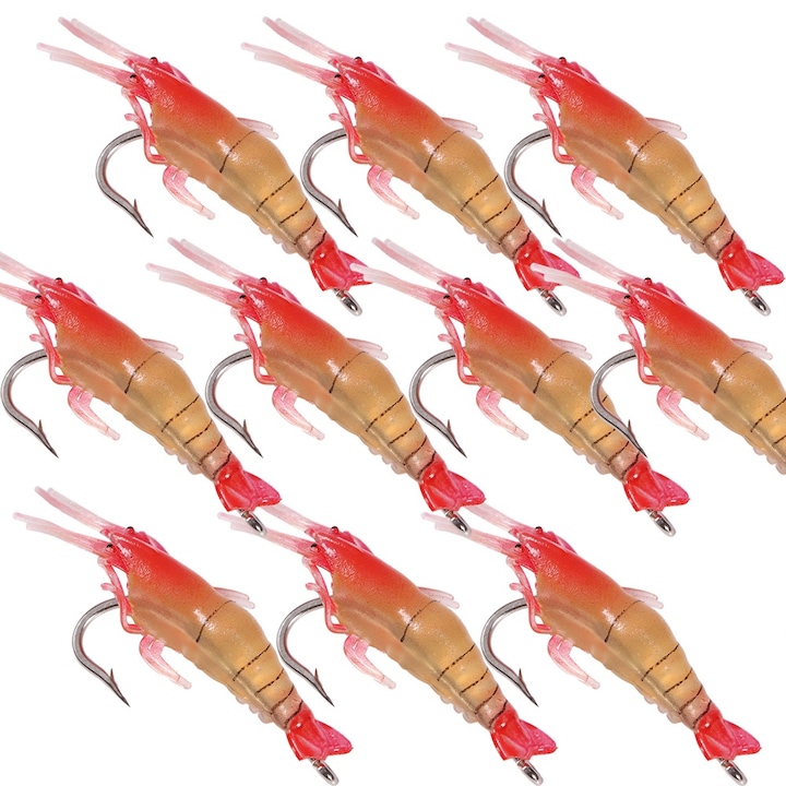 Horgászcsali szett 10 db, Enforose, PVC, többszínű, 5cm