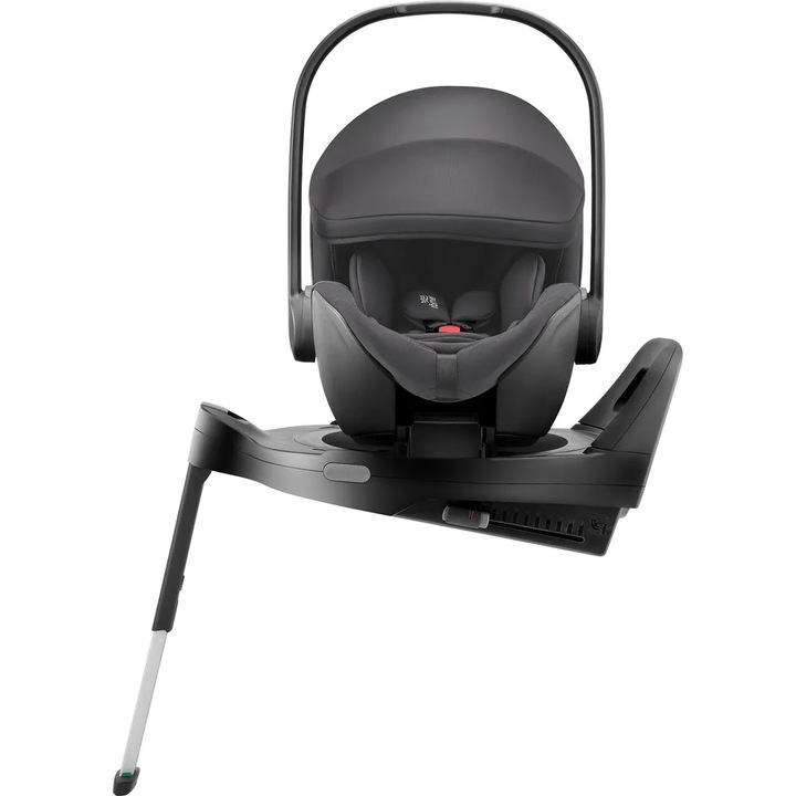 Детско столче за кола с включена Isofix основа Britax Romer Baby Safe Pro, С легнало положение, 0-15 месеца, 40-85 см, 0-13 кг, Deep grey