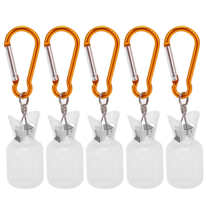 Set 5 protectii pentru carlige de pescuit, AMRINUGL, plastic, usor, cu carabina, 46g
