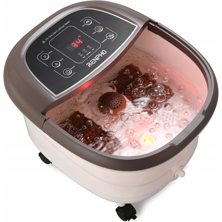 Aparat de masaj pentru picioare Luka, cu incalzire, functie de bule, 49x41x42cm, 3 moduri de masaj, timer 10-60 minute