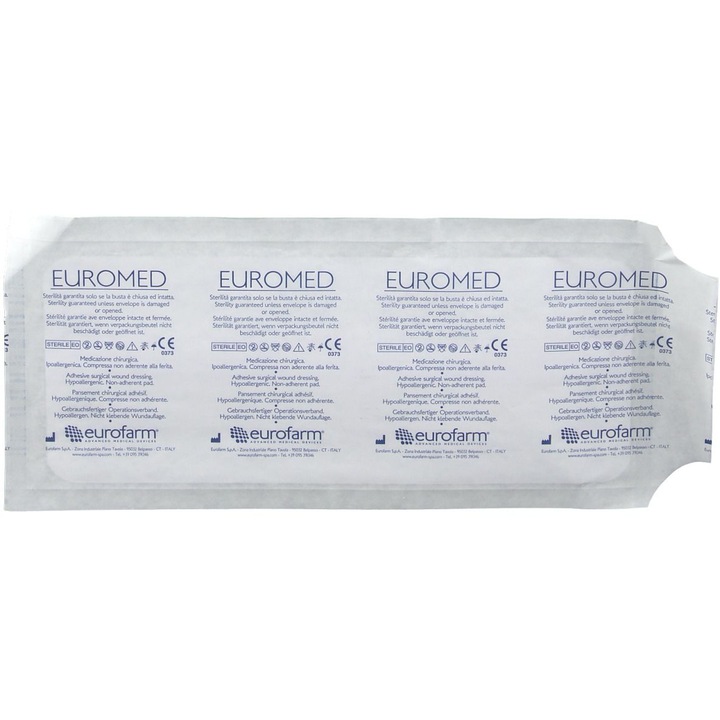 Pansament steril post operator, foarte absorbant si cu pad neaderent 10 x 25 cm, Euromed, 1 buc
