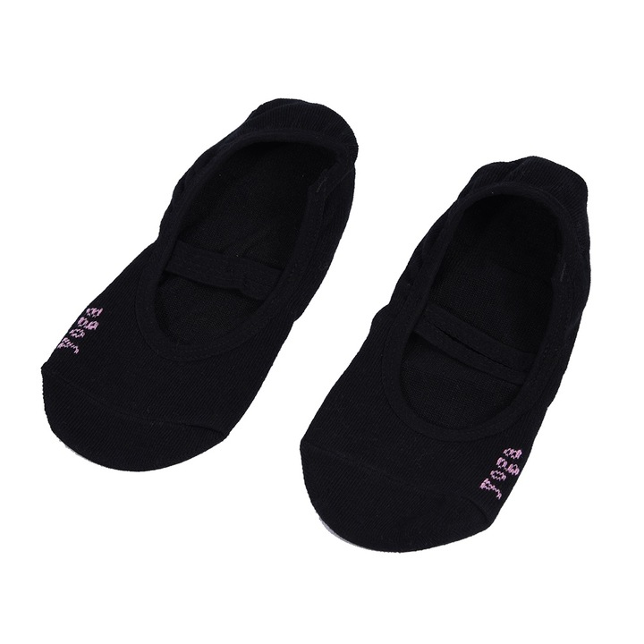 Női jóga zokni csúszásmentes balett tánc zokni keresztpántos Pilates zokni (fekete)