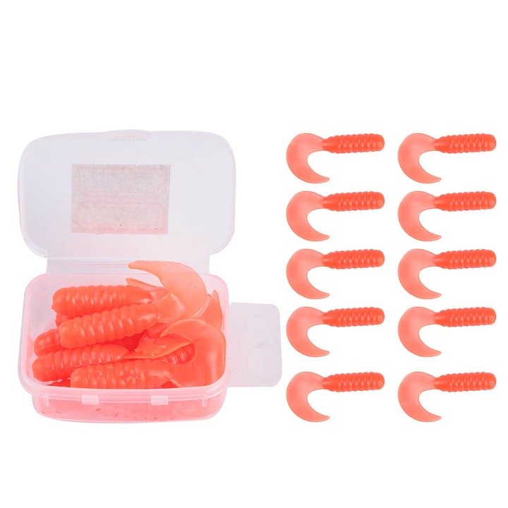 10 db 4 cm-es szilikon műcsali készlet, Jormftte, többszínű, 20g