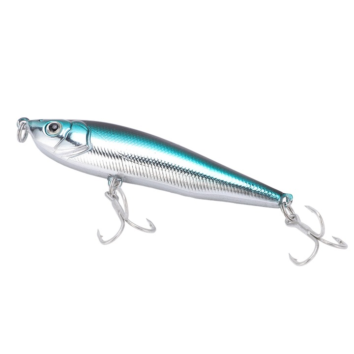 Jormftte műcsali, 8.5cm, 2 horog, kék/ezüst