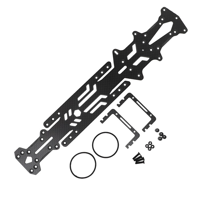 Jormftte szénszálas alváz, YOKOMO YD2 RX RC autóhoz, 338x65mm, rugalmas, könnyű