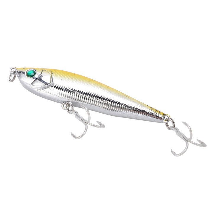 Jormftte műcsali, 8.5cm, 2 horog, ezüst/sárga