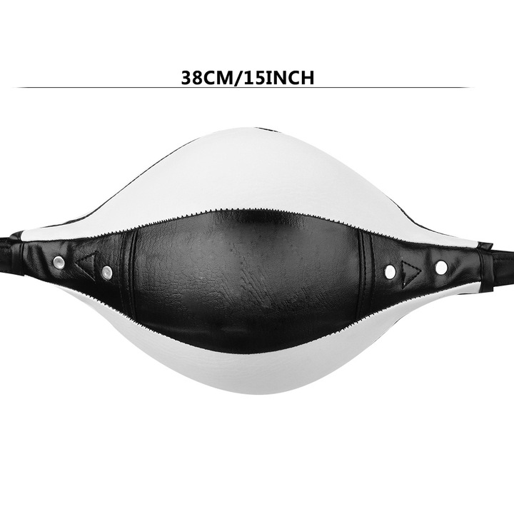 Jormftte boxlabda, rugalmas, pumpás szett, 38x18cm, fekete-fehér, aerob edzéshez