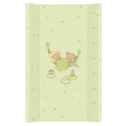 Blat de infasat cu intaritura Ursuletii somnorosi Verde 80x50 cm