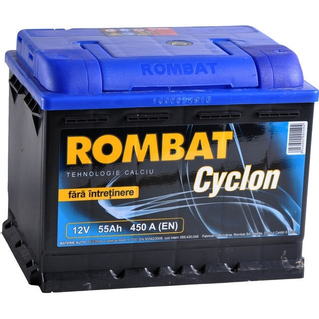Contempt prefer seaweed Baterie auto Rombat Cyclon Calciu L2 55Ah 12V - eMAG.ro
