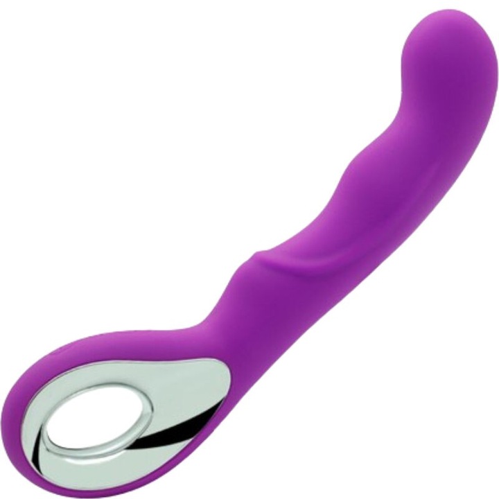Vibrator Armony Anna, violet, 18.5x3.6cm, impermeabil, reincarcabil, 10 moduri de vibratie