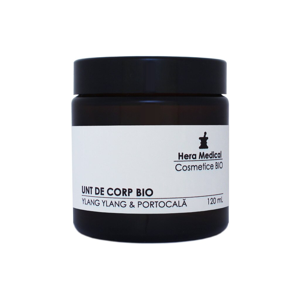 Unt de corp BIO, Hera Medical Cosmetice BIO, Ylang Ylang & Portocala, 120 ml