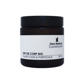 Unt de corp BIO, Hera Medical Cosmetice BIO, Ylang Ylang & Portocala, 120 ml Unt de corp BIO, Hera Medical Cosmetice BIO, Ylang Ylang & Portocala, 120 ml