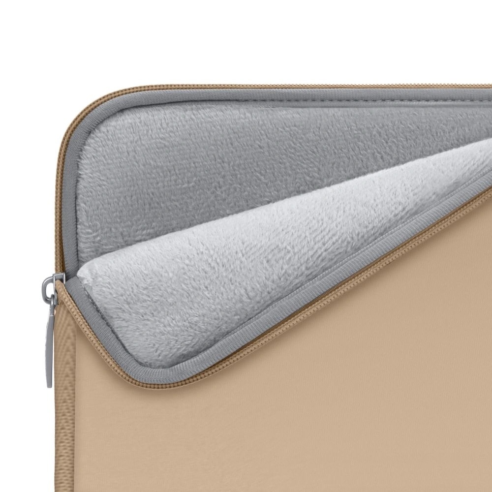 Etui laptop Tech-Protect, cu mini etui, 13-14 inch, neopren, 36x26x1,8cm, Caffe Latte