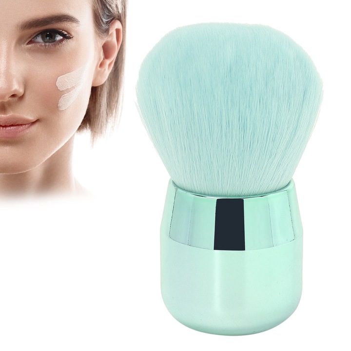 Jormftte kozmetikai ecset, alapozó applikátor, puha szőr, ergonomikus, zöld, kis méret