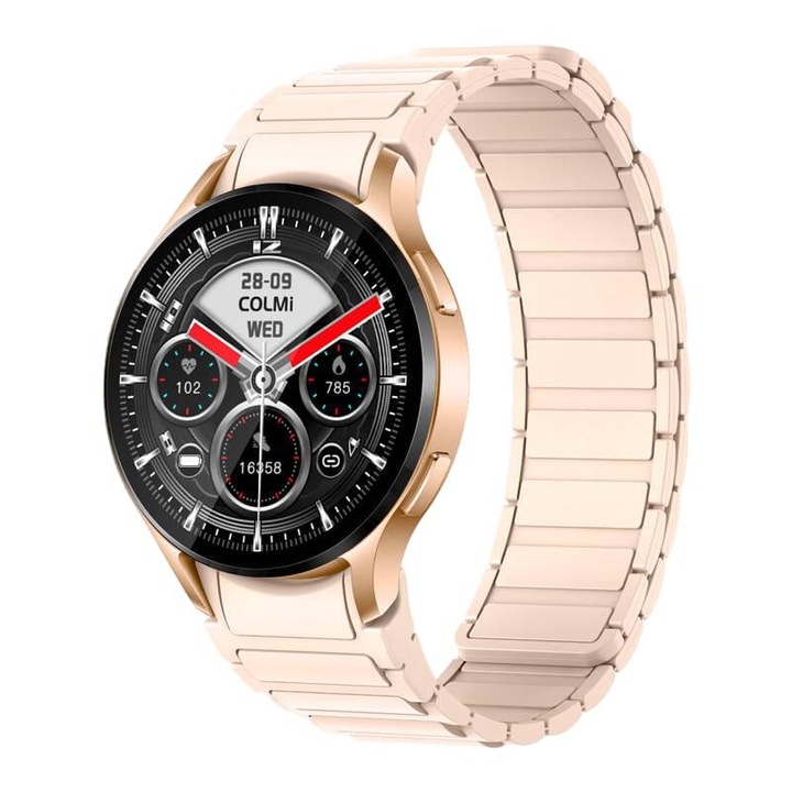 Smartwatch Colmi i28 Ultra, 1.43" AMOLED, златен, 43.5x43.5x11mm, с магнитна гривна