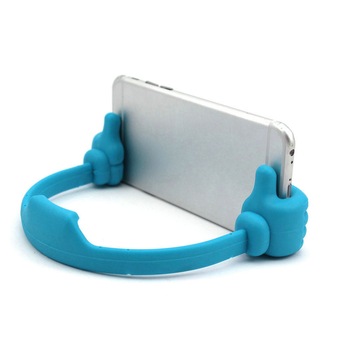 Suport telefon flexibil, universal, silicon, albastru Suport telefon flexibil, universal, silicon, albastru