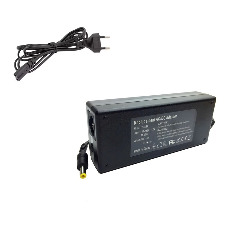 Alimentator 12V 7A - 84W, pentru camere de supraveghere