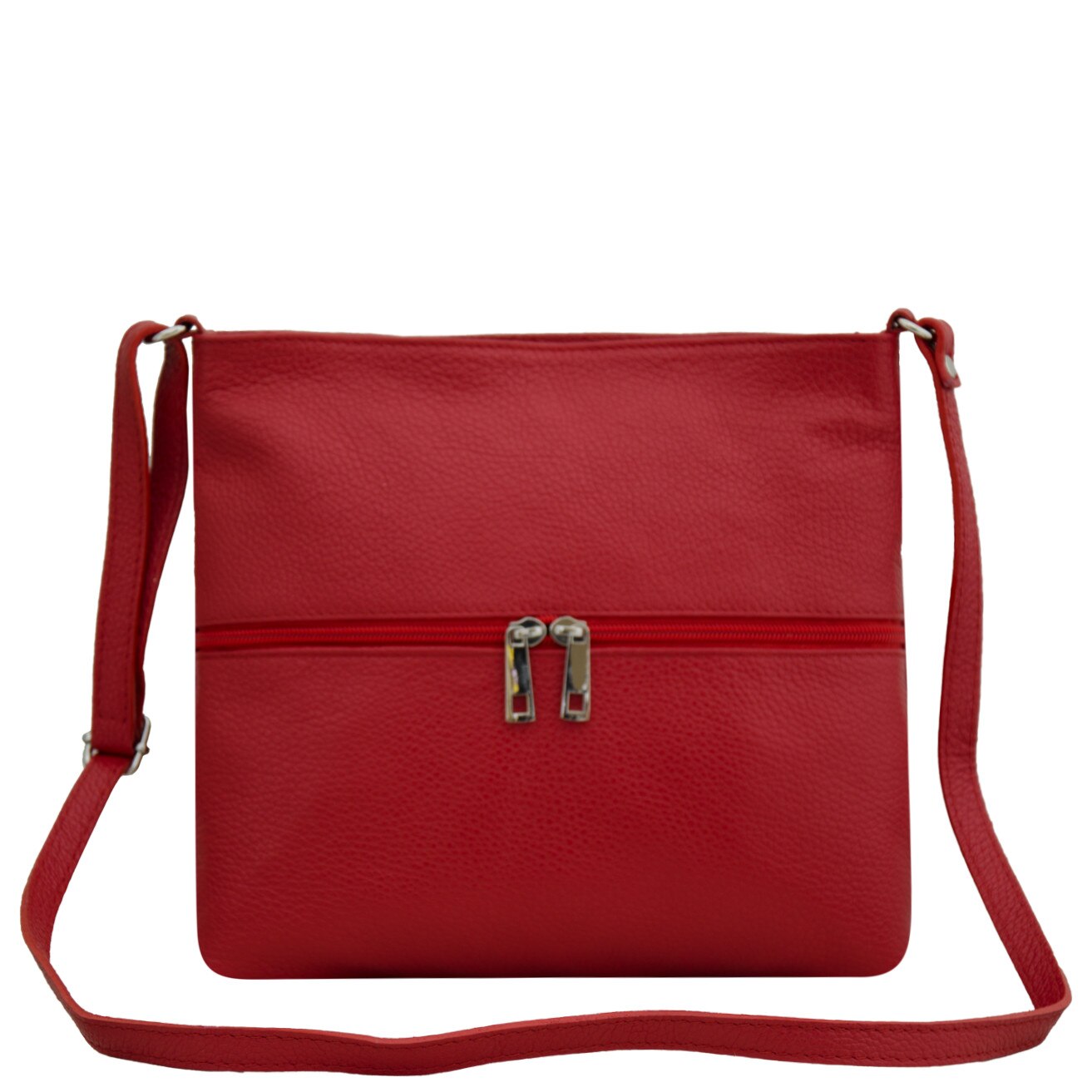 Geanta de dama din piele naturala, Sissi 2 Rosu