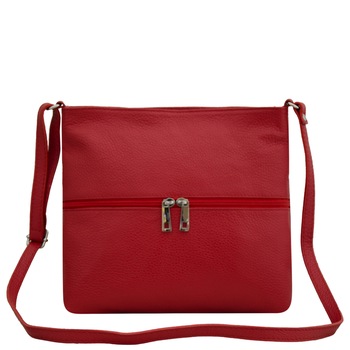 Geanta de dama din piele naturala, Sissi 2 Rosu Geanta de dama din piele naturala, Sissi 2 Rosu