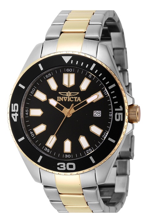 Invicta, Часовник Pro Diver от неръждаема стомана, Сребрист, Златист