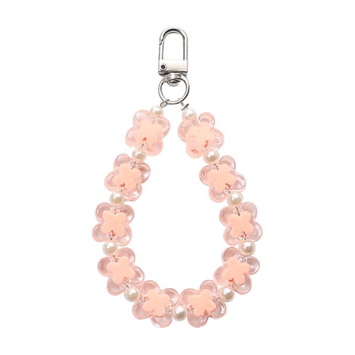 Breloc floral, portocalie, pentru geanta sau telefon