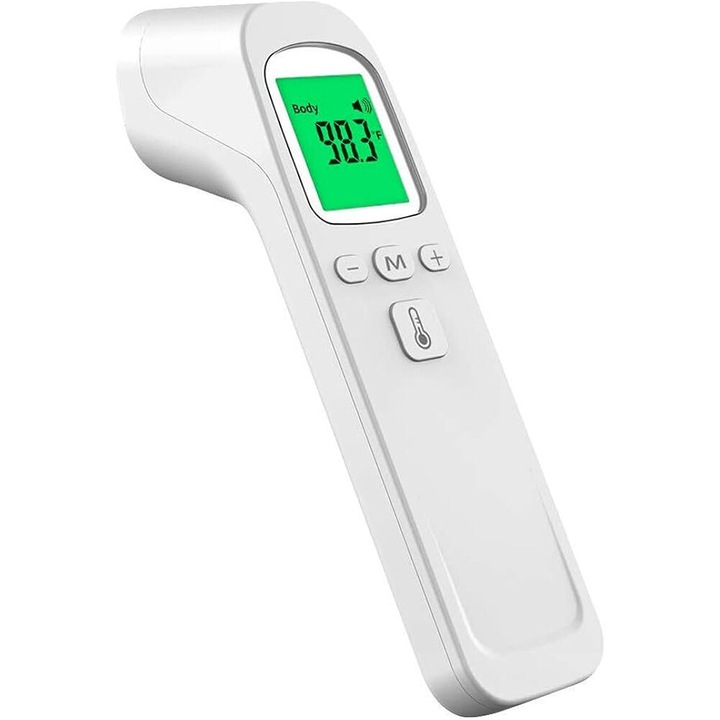 Termometru digital pentru frunte iskobob pentru adulti si bebelusi, alb
