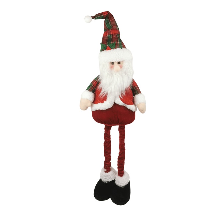 Jucarie de plus, Mos Craciun, Rosu/Alb