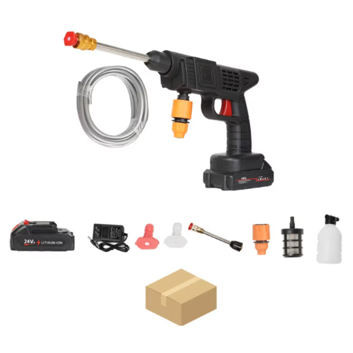 Пистолет за миене под налягане ATT, преносим, захранван с литиева батерия, черен 41,5x13,5x14,5 см