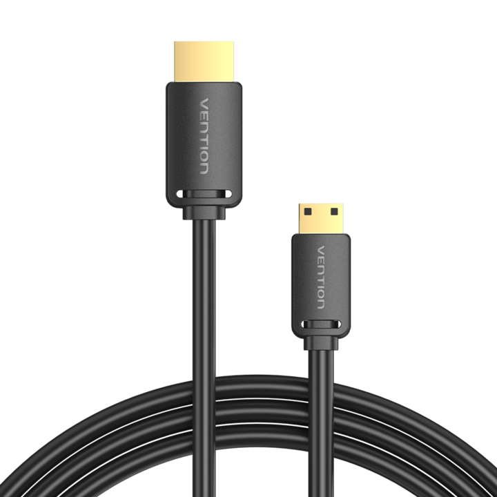 Кабел HDMI мъжки към Mini HDMI мъжки, VENTION, 4K@60Hz, черен, 1 м