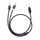 Cablu audio de la USB-C tata la 2RCA tata, VENTION, 2m