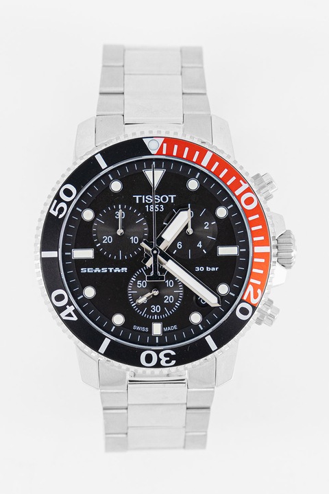 Tissot, Кварцов часовник с хронограф, Сребрист