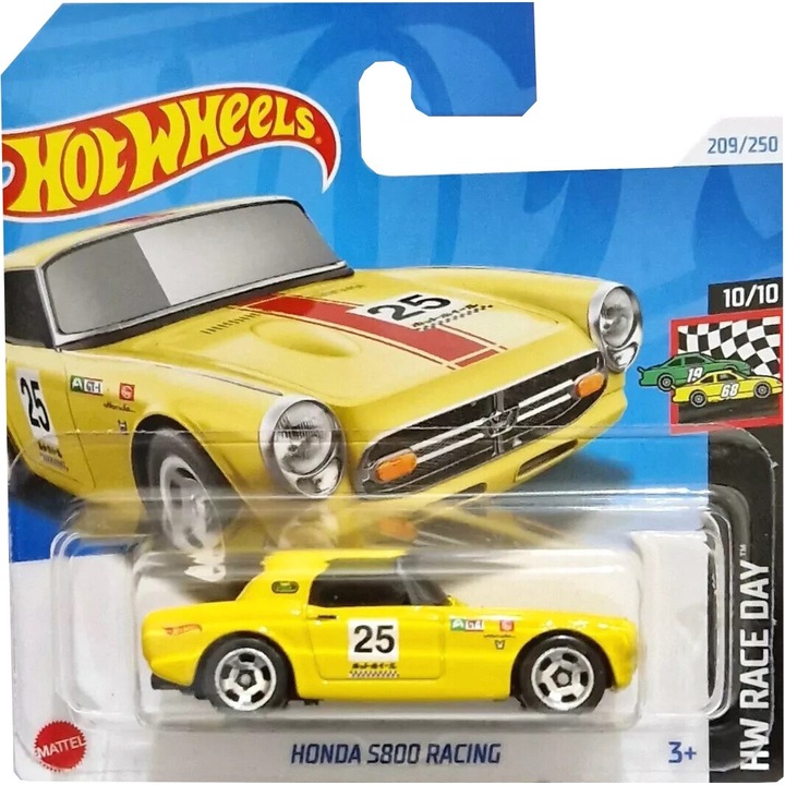 Masinuta metalica Hot Wheels, Honda S800 Racing, 1:64