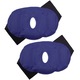 Set de 2 Punga de compresie cu gel Reutilizabila cu curea reglabila, Hggzeg, Utilizati atat cald cat si rece, Impermeabil, Ajuta la ameliorarea tensiunilor, entorselor si inflamatiilor, Nylon, Albastru marin