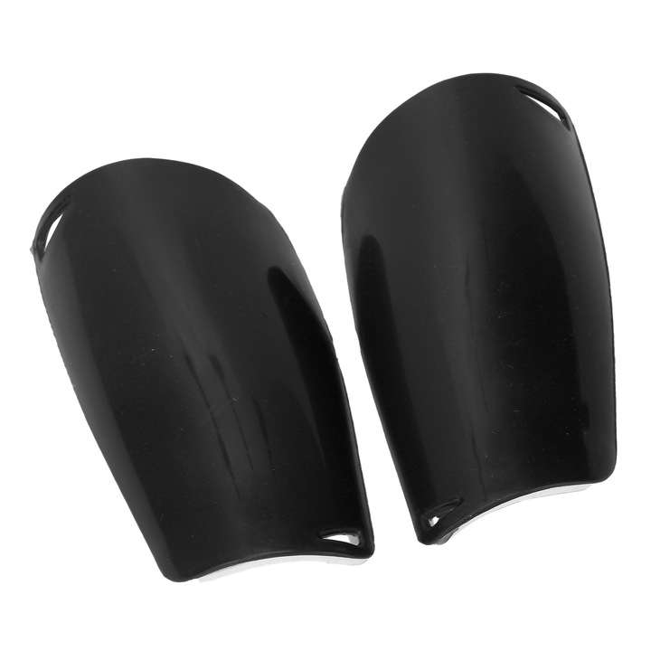 Jormftte sípcsontvédők, műanyag, 12.5x7cm, futballhoz, könnyű, fekete