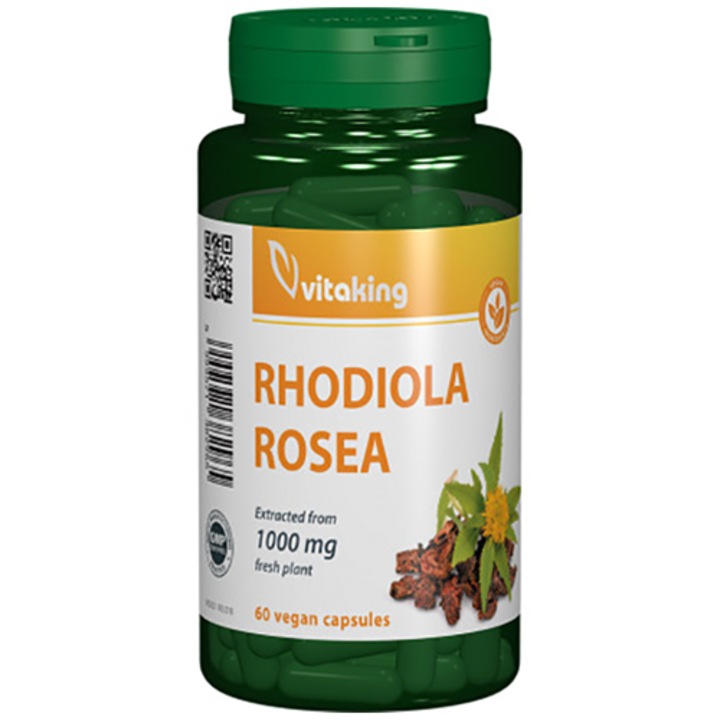 Extract de Rhodiola 1000 mg, Vitaking, 60 capsule