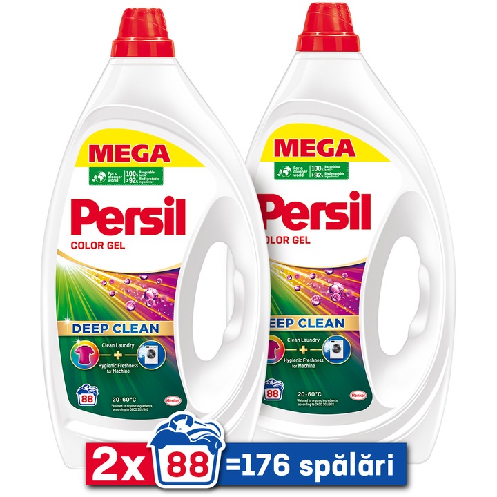 Csomag 2 x Persil Deep Clean Color Folyékony mosószer, 88 mosás, 3,96 L