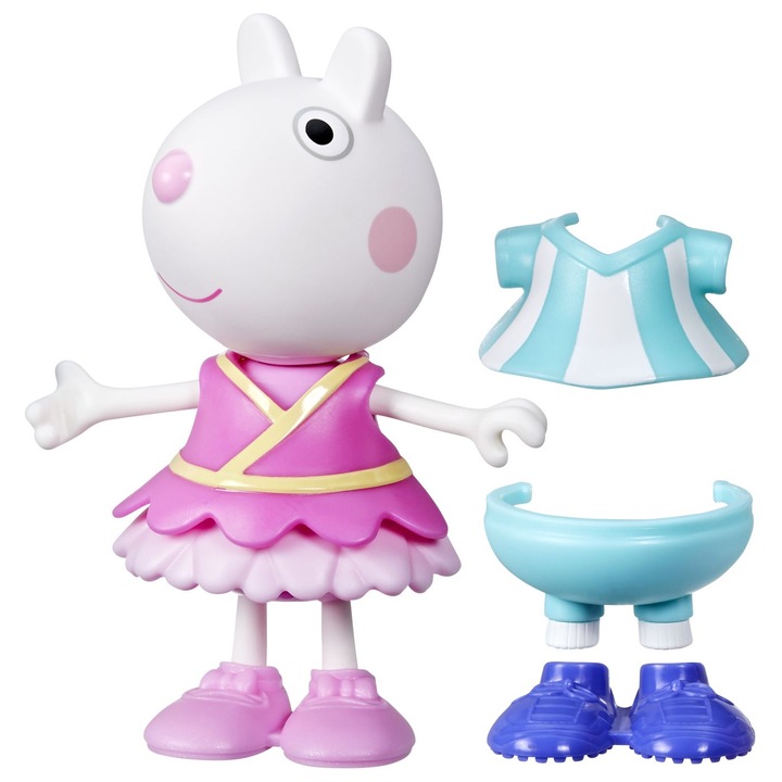 Figurina Peppa Pig - Oita Suzy, cu accesorii vestimentare, 15 cm