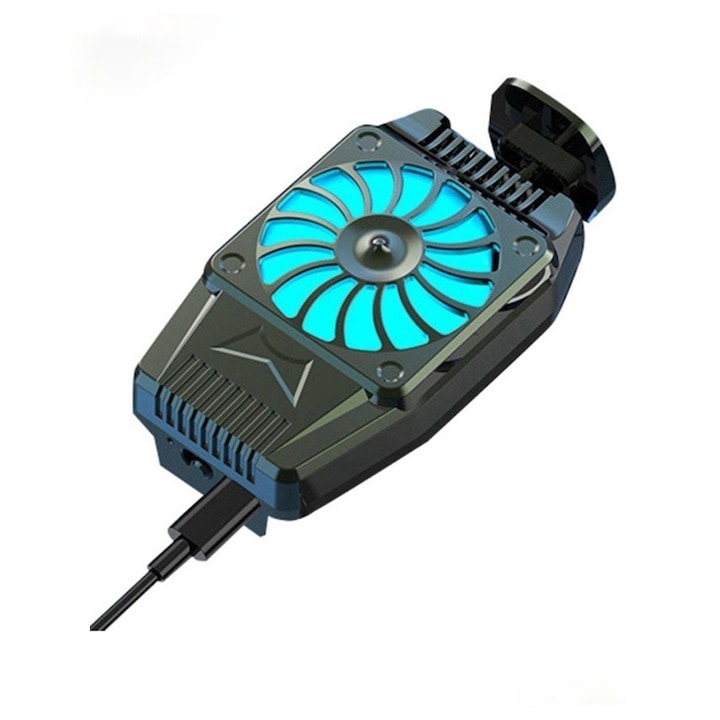 Mobiltelefon hűtő, plug-in típusú, fekete, 4,5x7,6x1,6 cm
