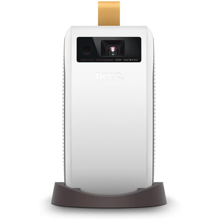 Videoproiector BENQ GV31, portabil, DLP, FHD 1920 *1080, 16:9, LED 20.000 ore, boxe 2* 4W, Woofer Camera 8W, Dongle Android TV QS02 , Android 11.0 integrat, Alb