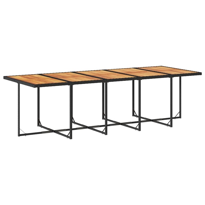 Set mobilier de gradina cu perne vidaXL, 15 piese, negru, poliratan 3211599