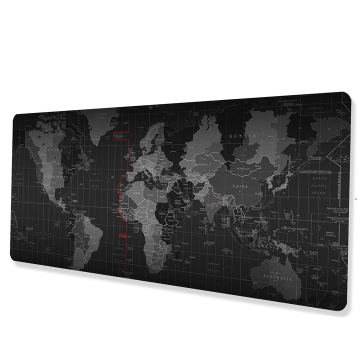 Mousepad gaming, 30x80 cm, Negru