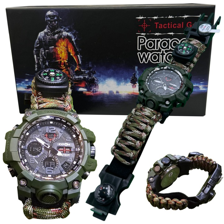 Ceas Militar Tactic 8 in 1 - Verde