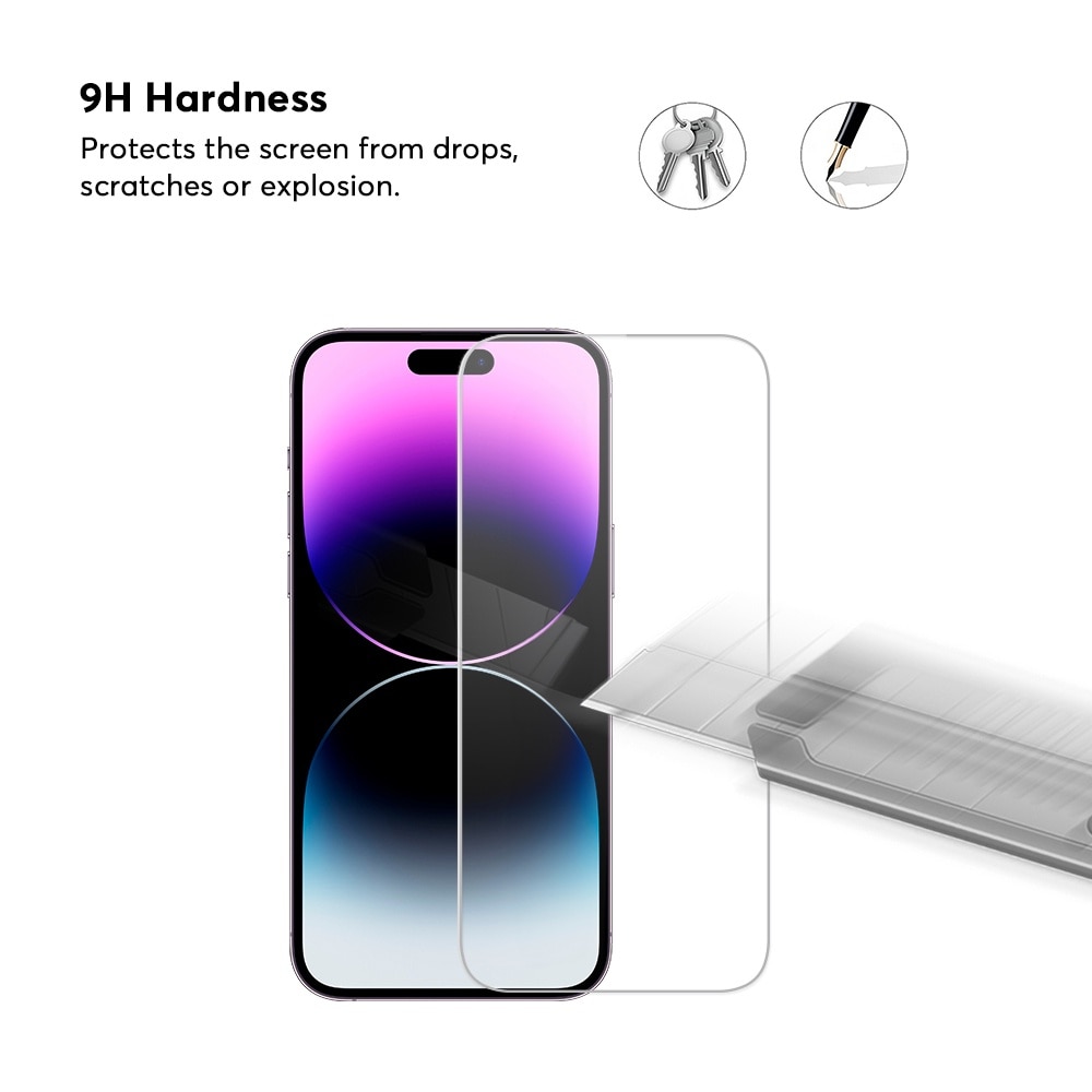 Folie sticla securizata pentru Iphone 15, 15 Pro, 16, Duritate 9H, JASFPTIP1516