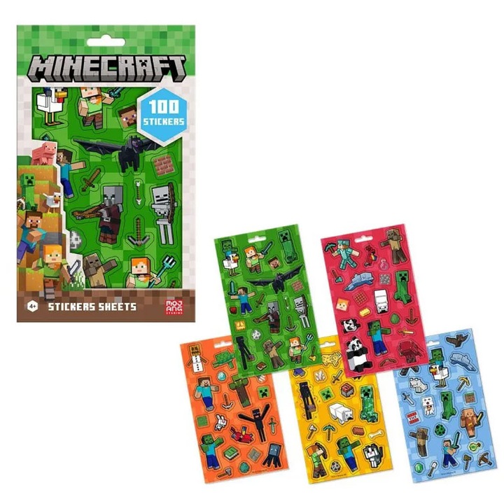 Комплект стикери Minecraft 5 листа